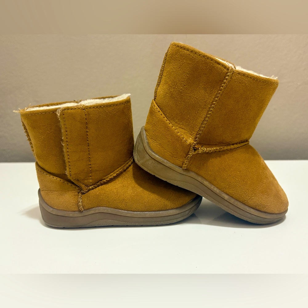 4c Baby Girl Chestnut and Fur Lined Winter Boots